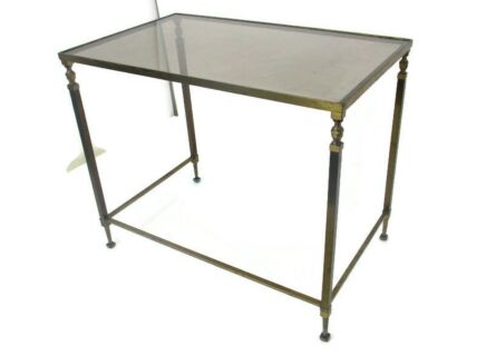 Vintage Modernist Magazine Newspaper Rack Side Table Smoked Glass Lucite WOW