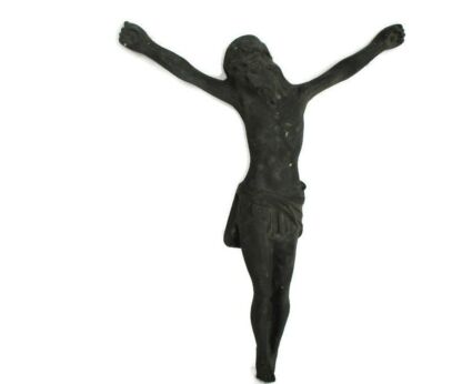 Gorgeous Antique Brass Bronze Corpus Jesus Christ Church 19th 20th Century 23.62"