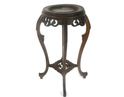 Art Nouveau Pedestal Table Plant Flower Stand Side Table 2 Tier Art Deco  Gorgeous Hand Carved Marble Top