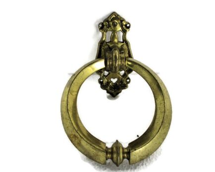 Art Nouveau Deco Door Knocker Ornate Brass Iron Ring Architectural Reclaimed