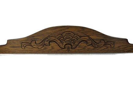 French Hand Carved Wood Pediment Ornate Over door Architectural Oak Reclaimed