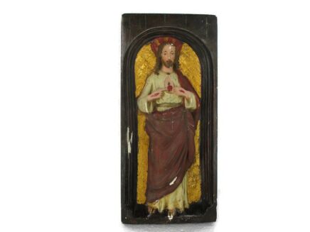 Wall Hanging Bas Relief Plaque plaster Jesus Christ Holy Heart