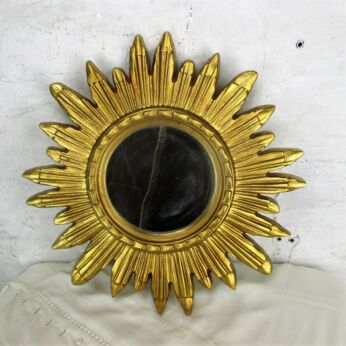 Sunburst Starburst Wall Hanging Mirror Mid Century Modernist Styrofoam Lovely