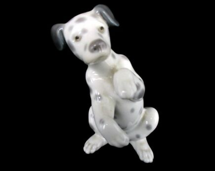 Small Dalmatian Dog LLadro Figurine Collector Dog sitting up Limited Retired Porcelain Spain HTF