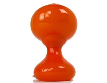 Tobuk Table Lamp by Jean-Paul Emonds Alt for Philips Netherlands 1960s Opaline Orange