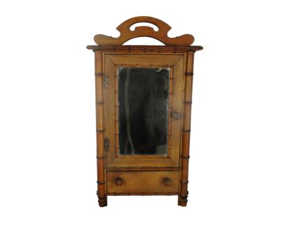 Vintage Bamboo Style Medicine Kitchen Bathroom Cabinet Apothecary Lovely