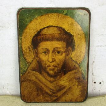 Wooden Traveling Icon Saint Francis of Assisi order of Friar Perugia Italy