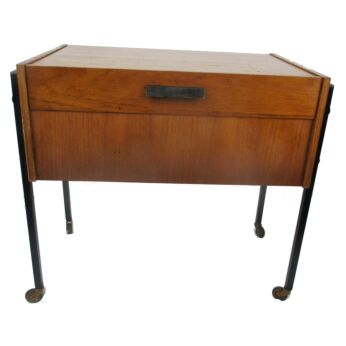 Danish Modern Sewing Quilting Box Organizer Cabinet on wheels era Eames HTF