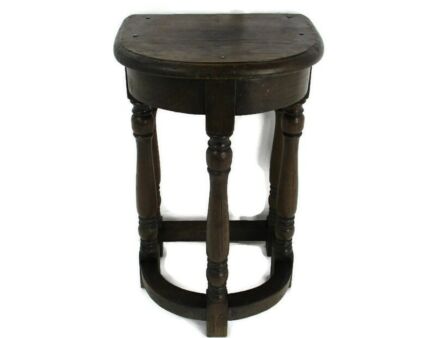 Carved Wooden Wall Hallway Console table Ornate Flowers Half Moon Marble Top Lovely Rare