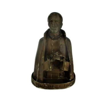 Small Vintage Statue Bust Father Padre Isidoor isidore Isidorus Priest Plaster Collector HTF