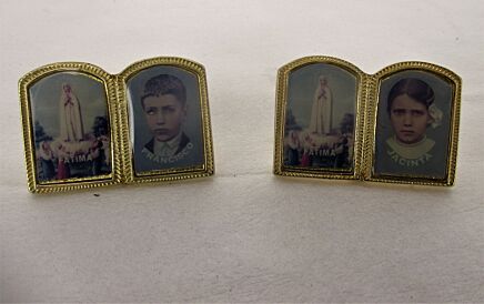 Vintage Miniature Mini Picture Frames Our Lady Fatima Portugal Jacinta Francisko Lovely