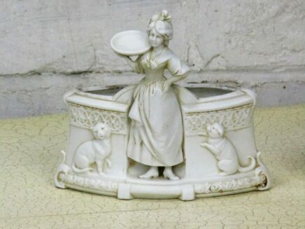 Katzhutte Hertwig & co White Planter Jardiniere Centerpiece Lovely Marked