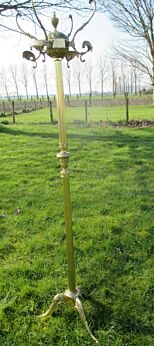 Ornate Vintage Coat Hat Rack Hall Tree Stand Floor Brass