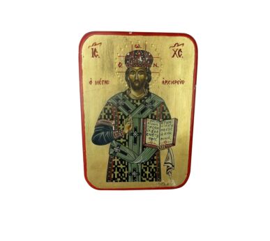 Wooden Traveling Icon Acrylic Paint on wood Gold Paint layer Romania Jesus Christ