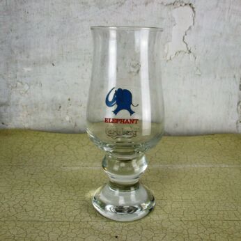 Vintage Carlsberg Blue Elephant Beer Glass Denmark Large Extremely Rare Glass