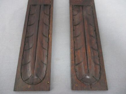 2 Small pieces Antique French Carved Wood Reclaimed Architectural Trim Corbels Finials