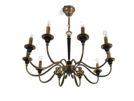 Vintage Chandelier Maison Jansen  1950s Huge 10 lights gorgeous Hollywood regency style