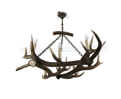 antler Deer Chandelier Vintage 7  lights Very Special Fixture Hunter chandelier Antique