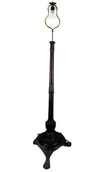 Floor Standing Lamp Ornate Hand Carved Wood Claw Lion Feet Hollywood regency