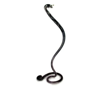 Large Snake Purple Clear Figurine Murano Exotic Art glass Rare Italian Italy