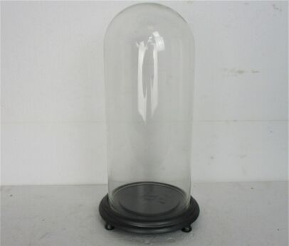 Vintage Round Hand Blown Glass Dome Globe Steampunk Display Doll Clock 14.96"