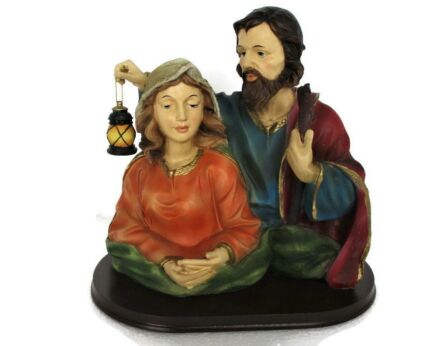 Saint Joseph Madonna Mother Mary Infant Jesus Hard Plastic Blessed Virgin Travel to Bethlehem