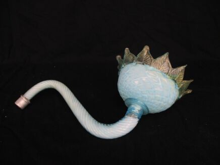 Venetian Murano Chandelier Part Azzurro Blue Arm Hand Blown Glass reclaimed