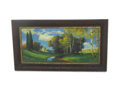 Framed Print Art Deco Wooden Frame Print after herman Rudisuhli Munchen Popular