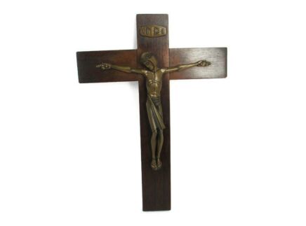 Art Piece Verlinden Lier Wall Crucifix Wood Brass Corpus Jesus Christ Collector