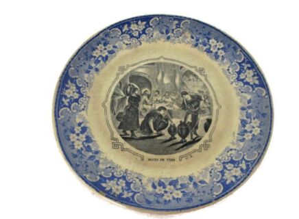 Antique Societe Maastricht Holland Plate The wedding at Cana Religious HTf Collector
