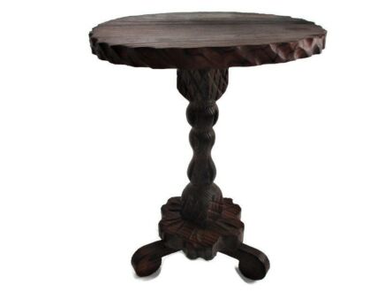 Wooden Spanish  Side Display Wine Milking Stool Table Pedestal Plant Bonsai Stand Vintage Barn Country Farmhouse