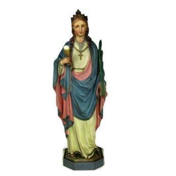 XL Church Chapel Antique plaster Statue Saint Barabara Great Martyr Holy Helpe