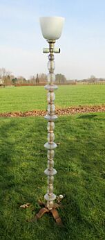 Gorgeous Vintage Floor Standing Lamp Era Murano Glass Hollywood Regency