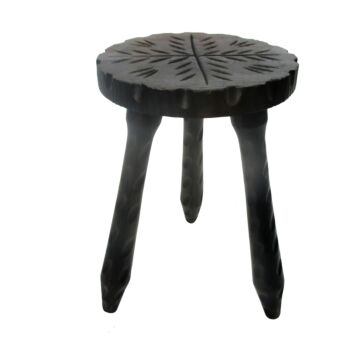 Small Wooden Spanish Tripod Side Display Wine Table Pedestal Plant Bonsai Stand Vintage