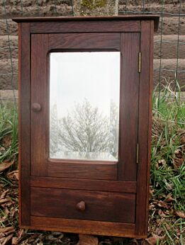 Vintage Authentic medicine bathroom Cabinet Beveled Glass mirror Wood