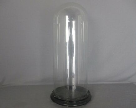 Antique Round Hand Blown Glass Dome Globe Steampunk Display 19.09" D 7.4"