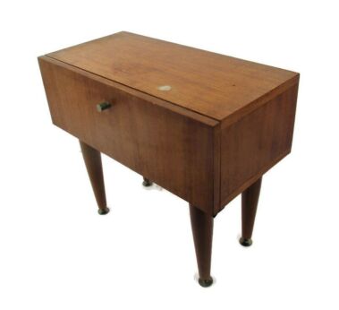Vintage Nightstand Wood Mid Century Danish Modern style End table Commode Retro Funky