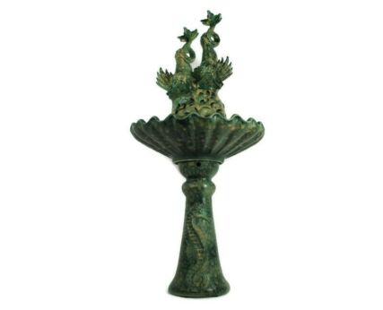 French Vallauris Fountain Fish Ceramic Faience Signed Creations Luc by Auguste Lucchesi Rare Vintage Exquisite WOW