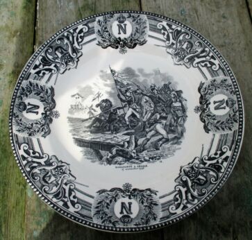 Antique Plate Boch La Louviere Belgium Bonaparte A Arcole Napoleon