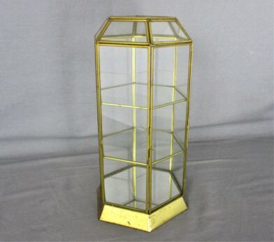 Display Curio Miniature Collectibles Cabinet  Cabinet Mirrored tiers