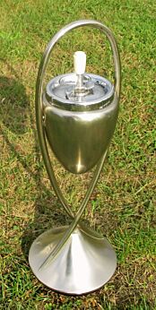 Vintage 60s Chrome Standing Floor Push Ashtray Bar Table Metawa Holland