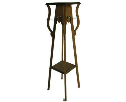 Art Nouveau Pedestal Side Table Plant Bonsai Stand Two Tier Barn Farmhouse