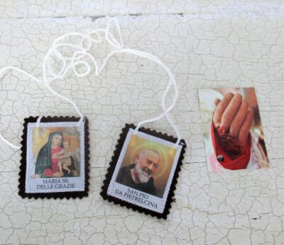 Stola Padre Patris Pio Pietrelcina Catholic Italy Relic Cloth + Prayer Cloths