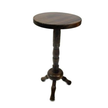Small carved wood Tripod Pedestal Table Plant Bonsai Stand Side Table 16.14"