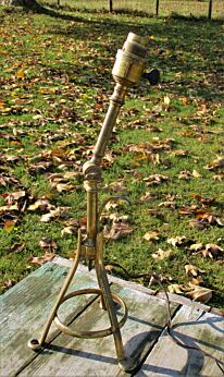Bauhaus Brass French Table Lamp Tripod Benson Type Pullmann Lamp Arts & Craft