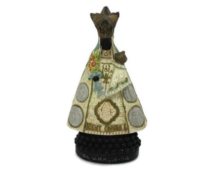 Black Madonna De Hal Halle Virgin Mary Statue Figurine Plaster Collector HTF 13.77"