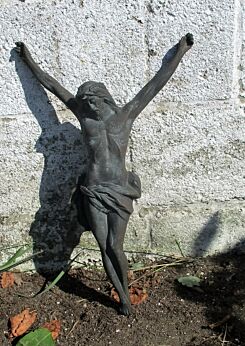 Gorgeous Antique Brass Bronze Corpus Jesus Christ Church 19th 20th Century 19.29"