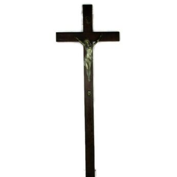 XL Hand Carved Wood Oak Hanging Crucifix Corpus Jesus Christ 44.48"