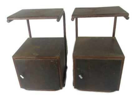 Pair Industrial Nightstands Mid Century Designed by Hermann Friedrich Mertens