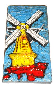 Ruscha Mill Fat Lava Space Age Vintage German Wall Tile plaque plate platte